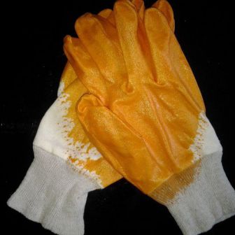 Перчатки оранжевые нитрил 2 сорт, пара