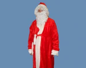 Карнавальный костюм Деда Мороза меховый красный