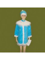 Взрослый карнавальный костюм Снегурочка L-80см