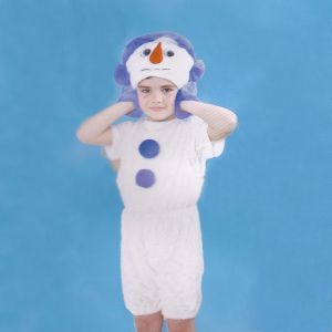 Детский карнавальный костюм Снеговик меховой