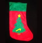 Рождественский носок с аппликацией