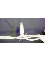 Гирлянда светодиодная уличная 114ламп (LED) 10м белый кабель (каучук) с мерцанием, белая, синяя