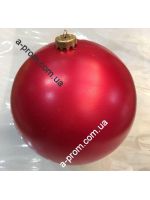 Ёлочная игрушка шар однотонный d=10 см пластик, цвета в ассортименте
