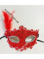 Венецианская маска с перьями, цвета в ассортименте