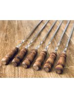 Шампура с деревянной ручкой - ручная работа (сталь 3 мм)