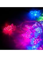 Гирлянда светодиодная Ёлка RGB 28ламп (LED) прозрачный (белый) провод